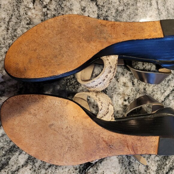 CoachT Strap / Thong Snakeskin Print Sandals -Women’s 8 - Picture 5 of 5